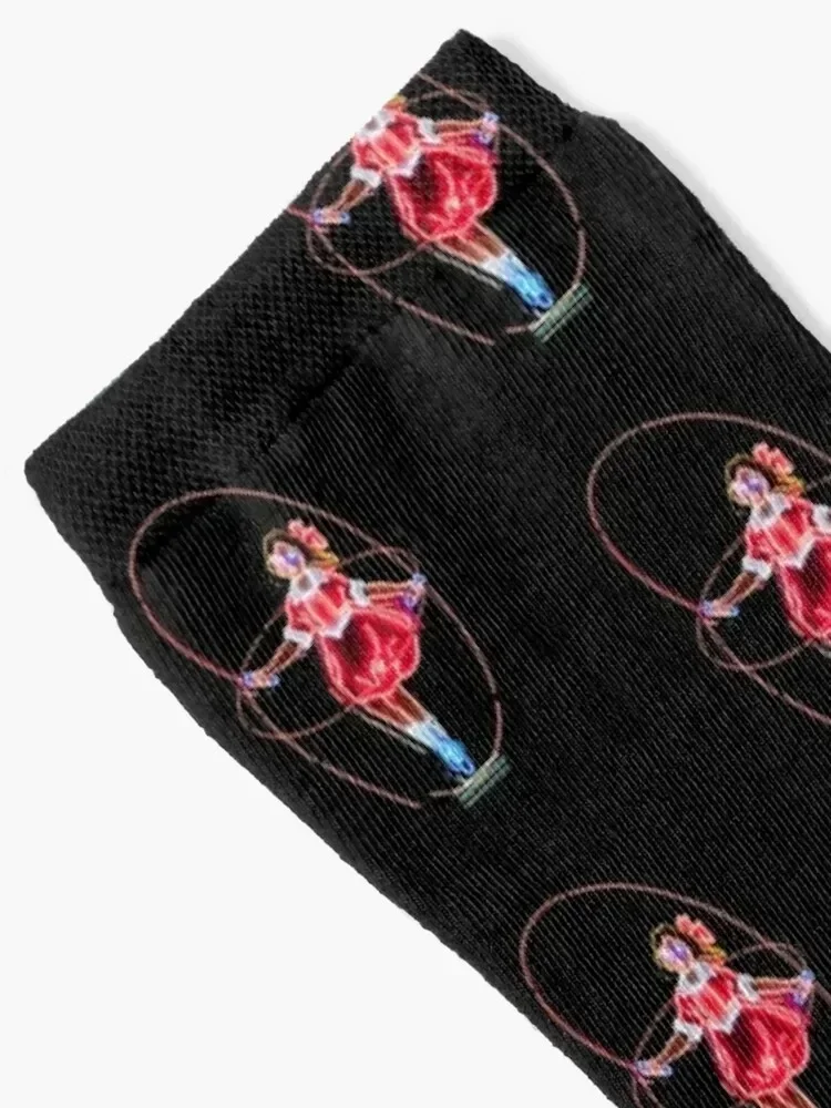 Skipping Girl Ropa de neón Calcetines Crazy Climbing Boy Calcetines Mujer