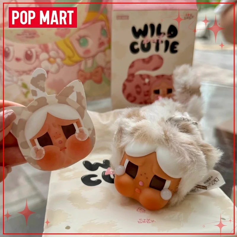 Popmart Crybaby Leopard Cat Series Blind Box Vinyl Face Plush Doll