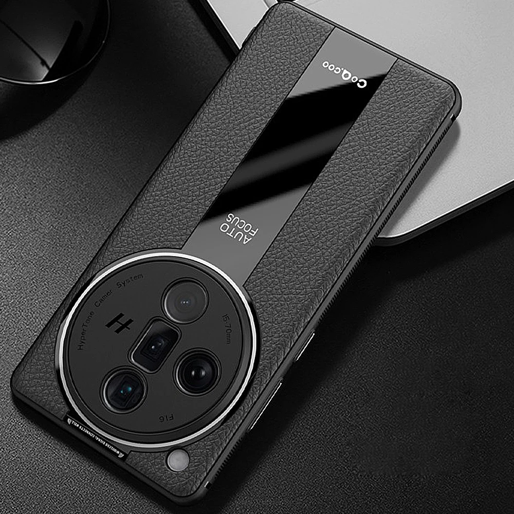 

Find X7 Luxury Litchi Veins Silicone Phone Case For OPPO Find X7 Ultra Painting TPU Cover Coque For X7ULTRA