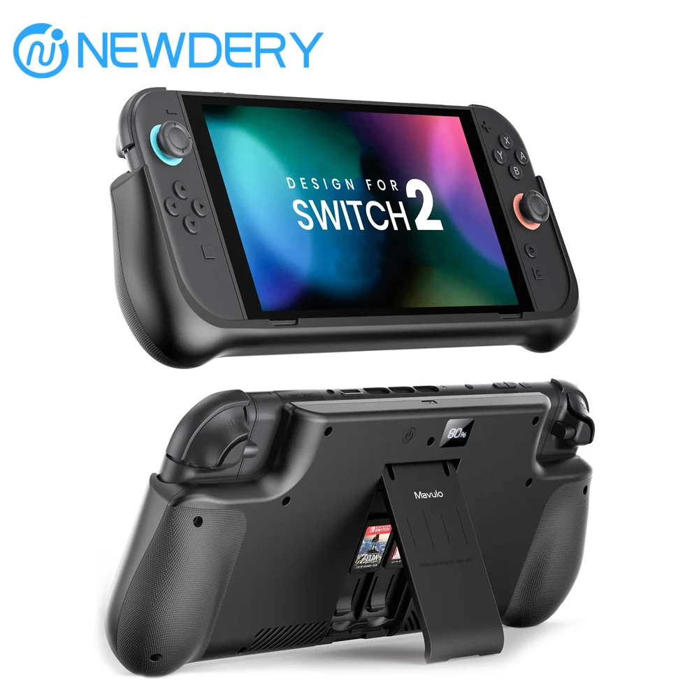 NEWDERY batterie pour Nintendo Switch 2 Station de batterie externe 10000mAh boîtier de chargeur Portable de secours béquille réglable