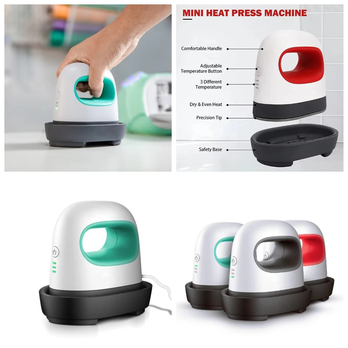 

WJW Hot Selling Electric Mini 110V/220V Heat Press Machine Iron Sublimation for T-shirt Garment Plate Printing