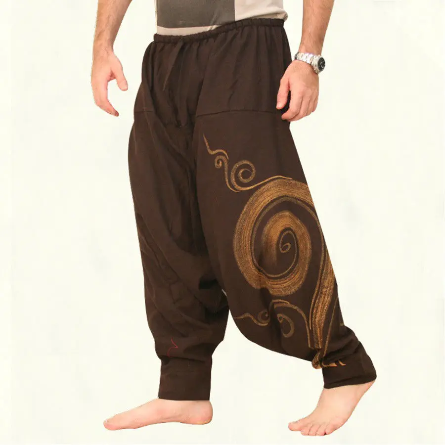 Harem Pants Gypsy Hippie Aladdin Baggy Yoga Indian Men\'s Casual Loose Trousers