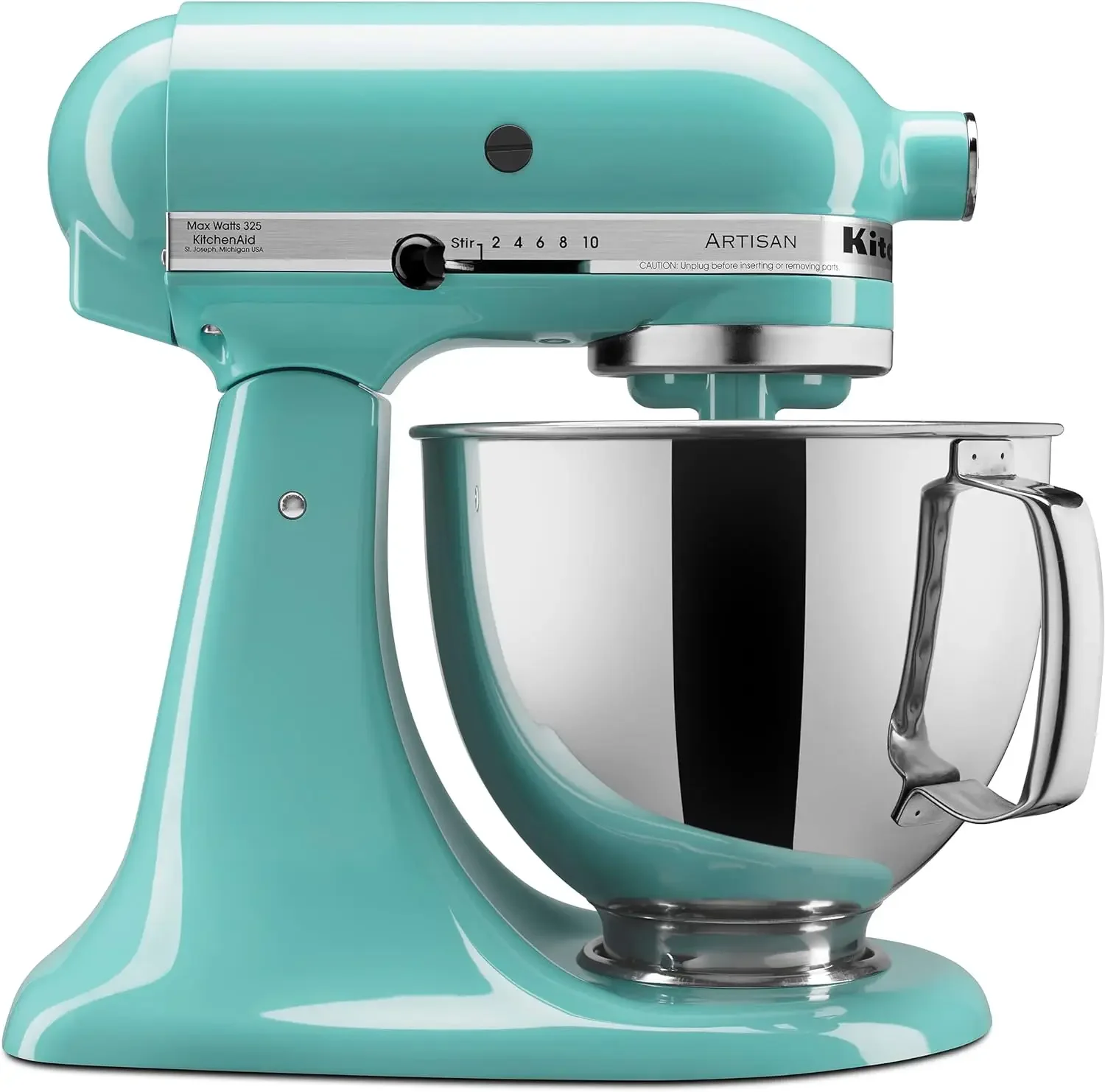 Artisan Series 5 Quart Tilt Head Stand Mixer with Pouring Shield , Removable bowl, Aqua Sky