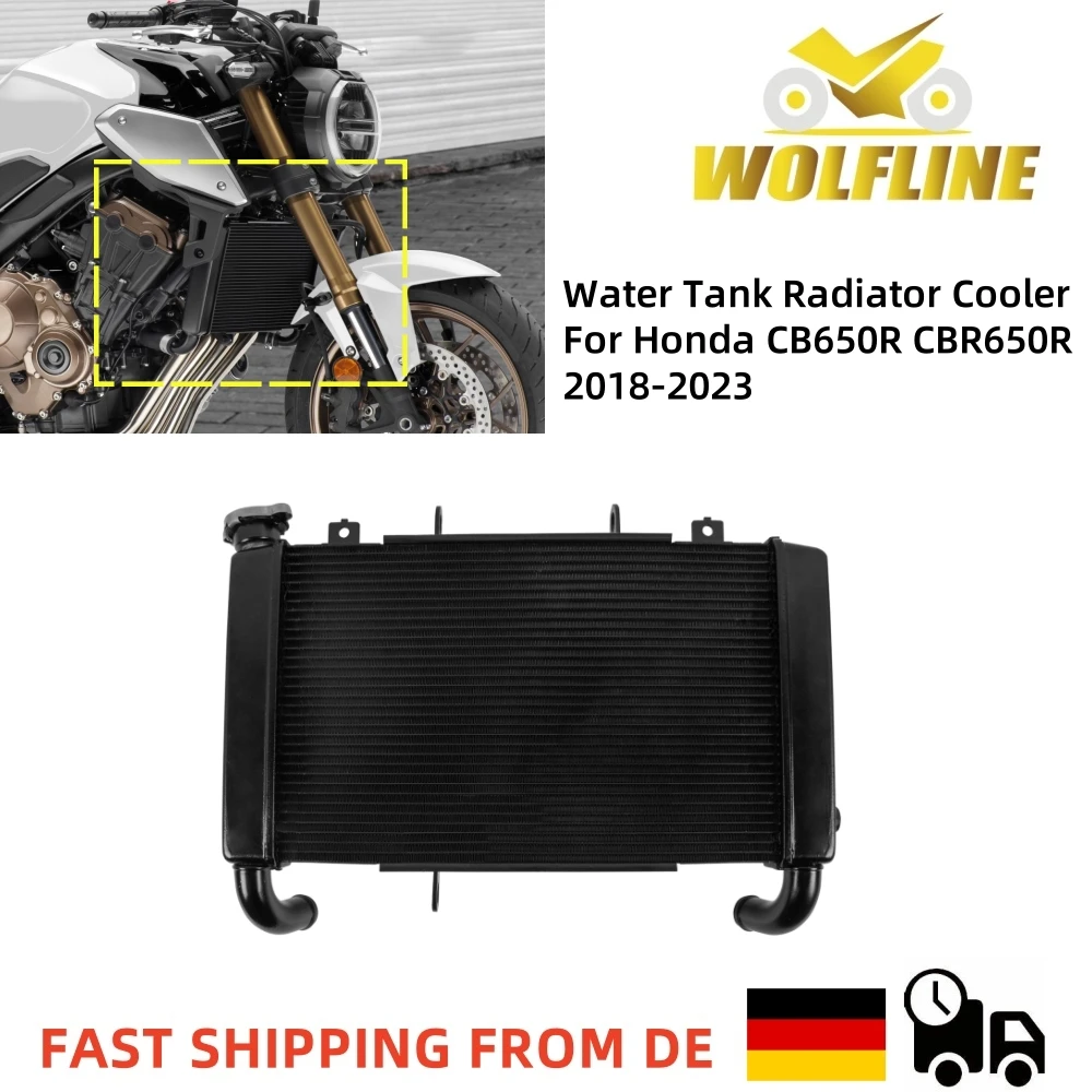 WOLFLINE CBR650R Gruppo Serbatoio Radiatore per Honda CB650R Radiatore Serbatoio Acqua di Raffreddamento di Raffreddamento CBR650R Radiatore di Raffreddamento 2018-2023