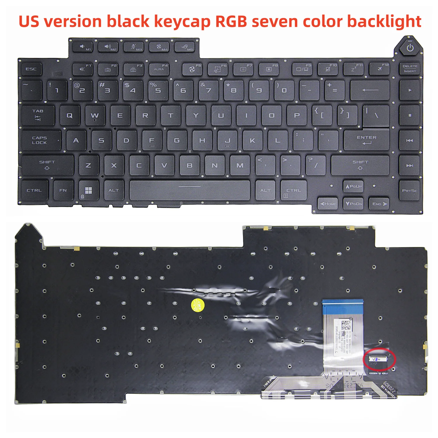 100%New Original US For Asus ROG G513 G513Q 5R G15 2021 G513Q G513QY/QM G533 English Laptop Backlight Keyboard