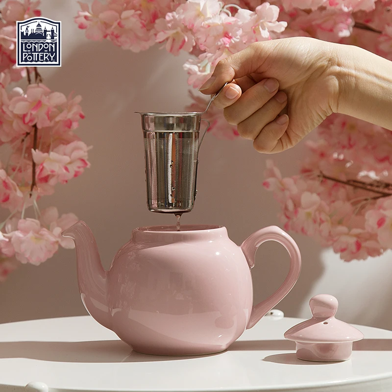 London Pottery Farmhouse Series 2 Cup Teapot Sakura Pink British Ceramic 600ml Teapot for Afternoon Tea Tea set Teapots