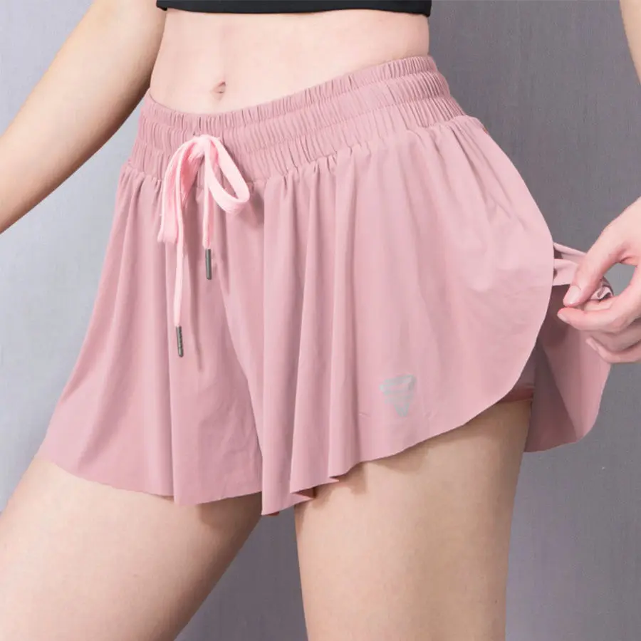 

2024 New (4Colors) Sports Shorts Women Summer Lightweight Drape Outside Yoga Gym Running Quick-drying Anti-glare Hot Short Pants