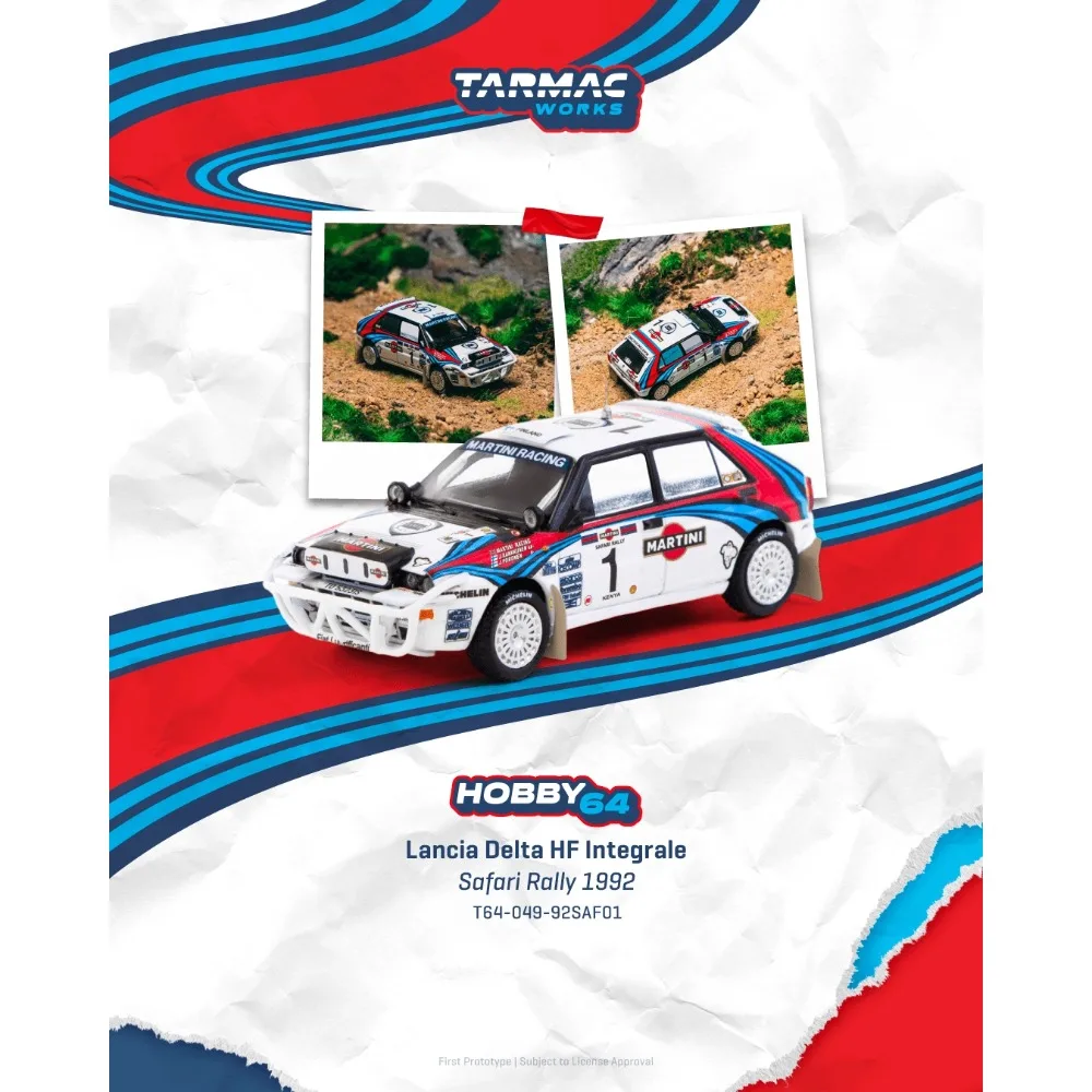 

PreSale TW 1/64 Diecast Model Car Lancia Delta HF Integrale Safari Rally 1992 High Performance Limited Edition Gift