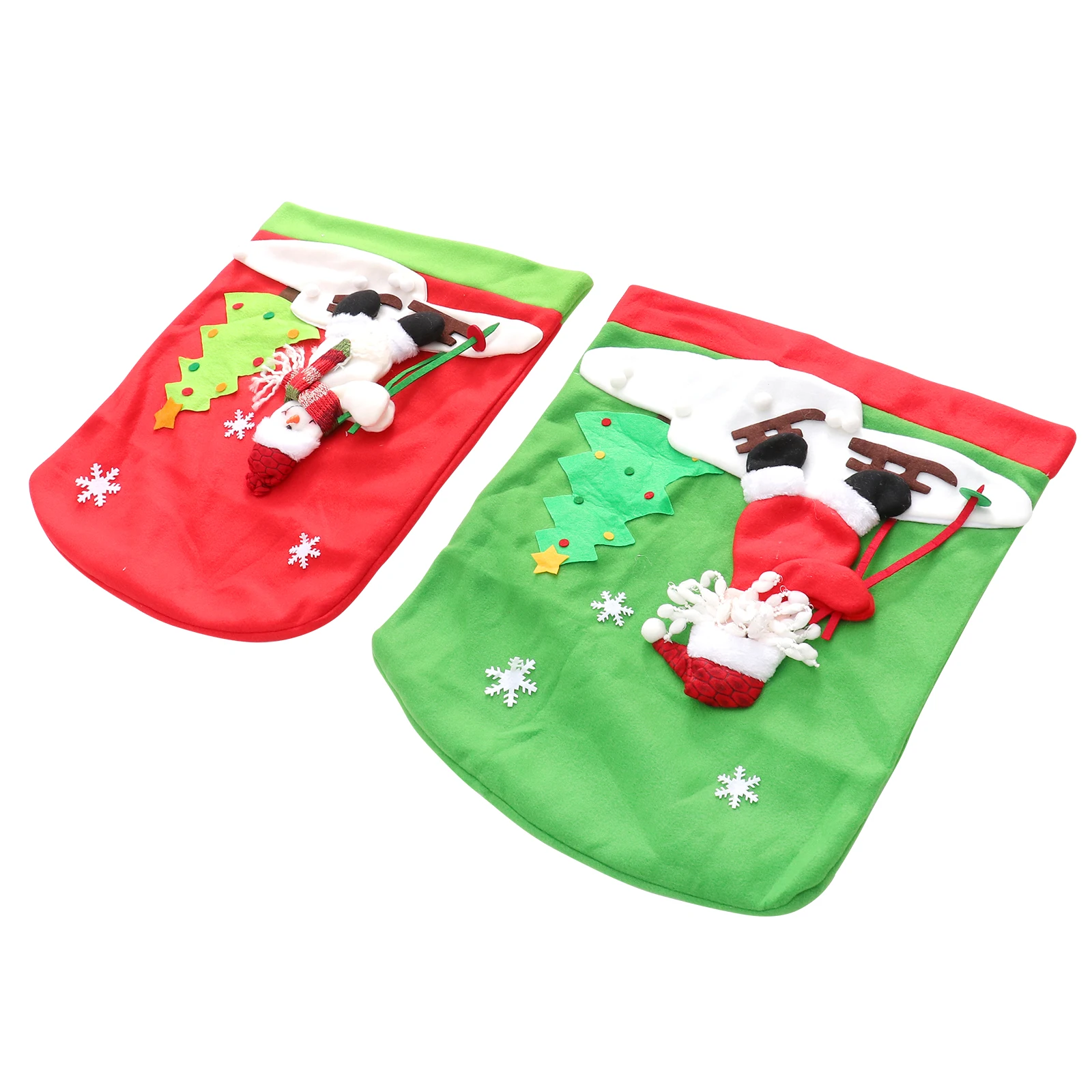 

2pcs Christmas Chair Back Cover Xmas Decor Tree Seat Slipcover for Dining Room Table Chair Cover Christmas