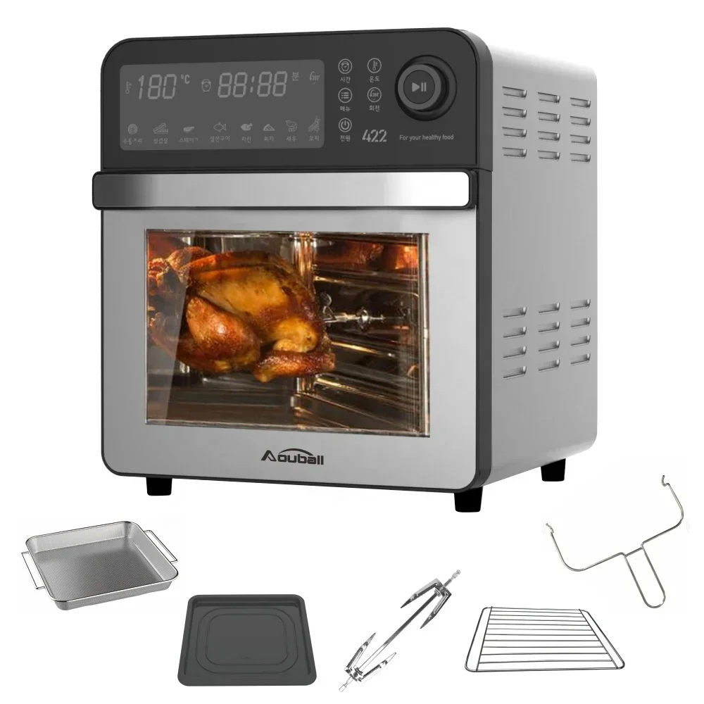 

Air Fryer Deep Fryer Oven 14L 3 Layers Digital and Rotary Knob Double Heating Element 16 DIY Functions