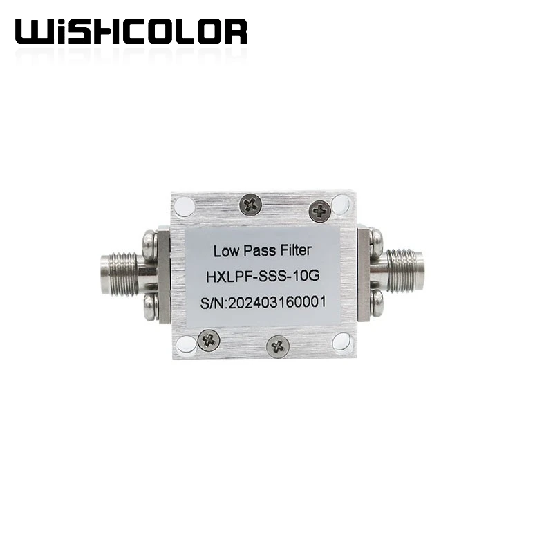 Wishcolor HXLPF-SSS-10G DC-10GHz RF Microwave Low Pass Filter with Stainless Steel SMA Female Connector