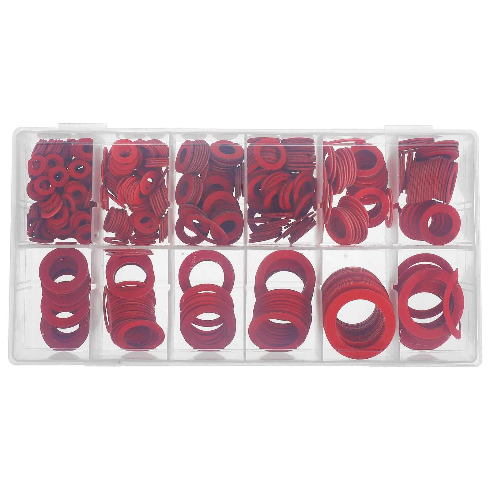 600Pcs Paper Washer Assortment Flat Insulating Fiber Washers for Sealing Spacers Gaskets in DIY Professional