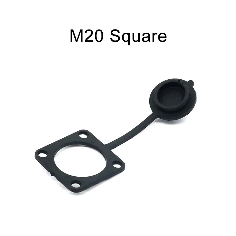 M20 M23 M25 AC Power Socket Protection Cap Lithium Battery Female Seat Dust Cover ND2+5/2+6 Square Energy Storage Connector