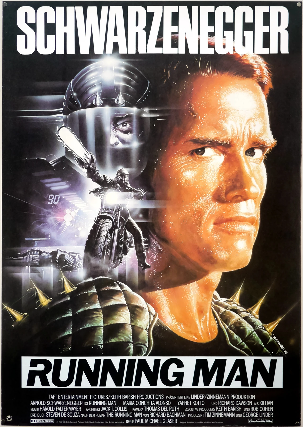 Hot Rare Movie The Running Man (1987) Art SILK POSTER Wall Art Home Decorative painting