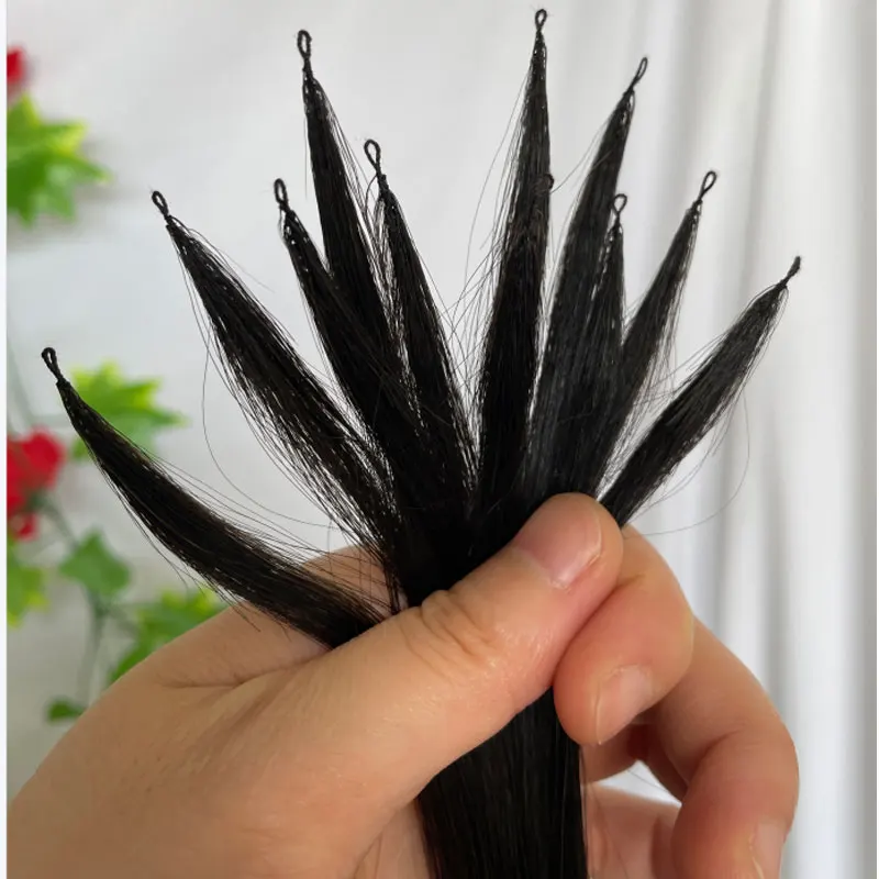 Feather Hair Extension 100% Remy Human Hair Silky Straight Wig Natural Color 200 PCs/Lot