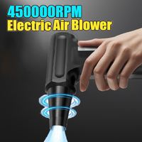 450000RPM Electric Air Duster With 3 Nozzles Violent Fan Handheld Turbo Jet Fan Powerful Air Blower Car Keyboard Cleaning Tools