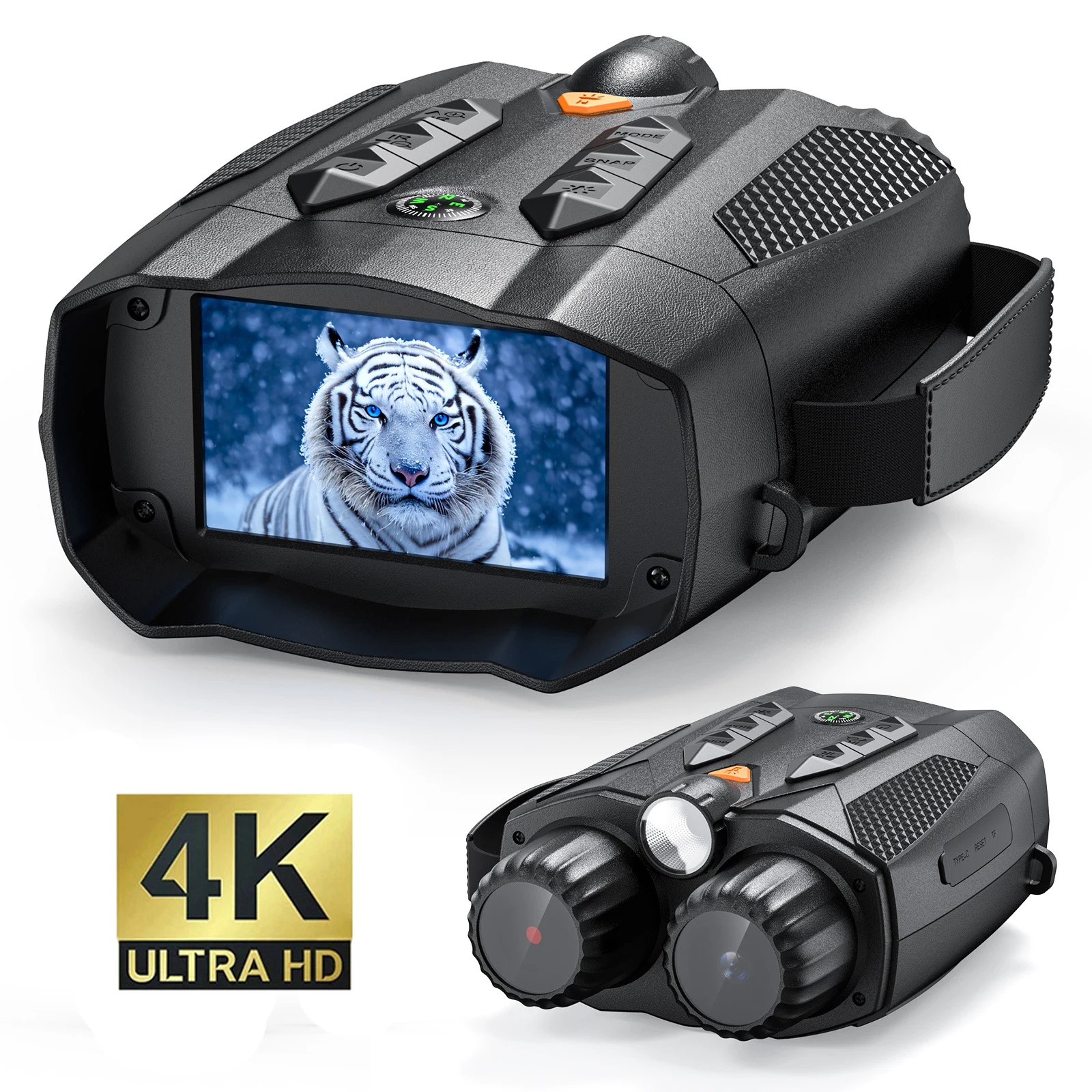 

NV326 4K UHD Digital Binocular Telescope Camera Infrared Night Vision Binoculars Goggles for Hunting Camping with Flashlight