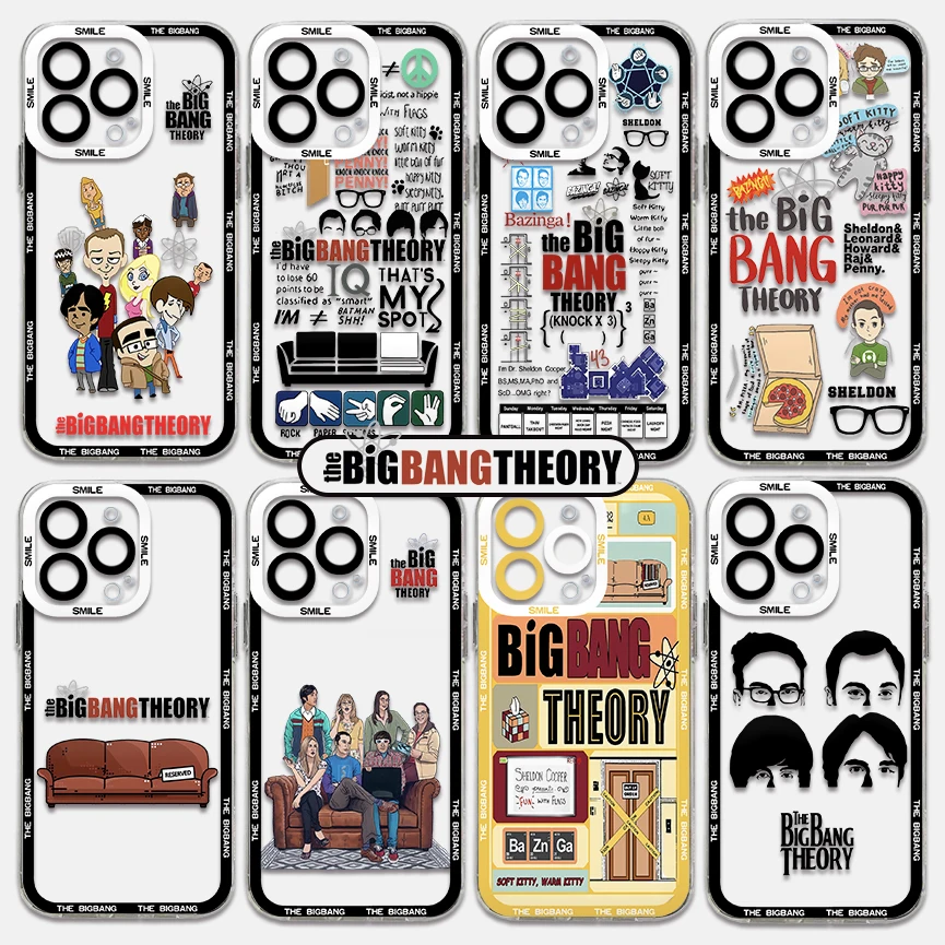 The Big Bang Theory tv show Phone Case For iPhone 15 14 13 12 11 Mini Pro Max X XR XSMax 6S 6 7 8 Plus SE20 Transparent Cover