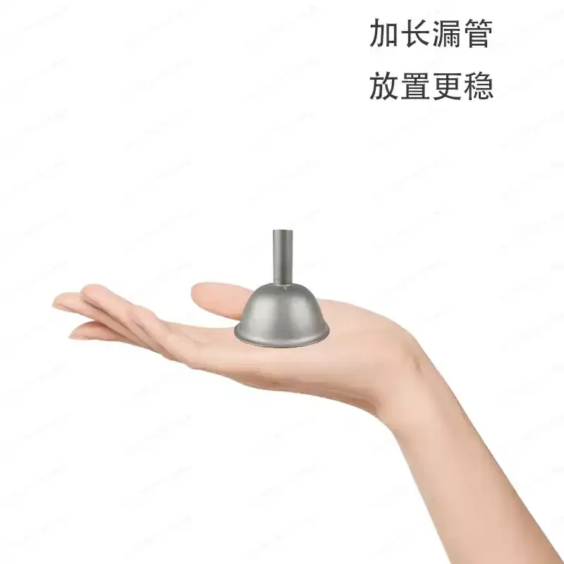 Small-Diameter Pure Titanium Wine Funnel, Portable Odorless Liquid Dispenser for Wine & Liquor Bottling