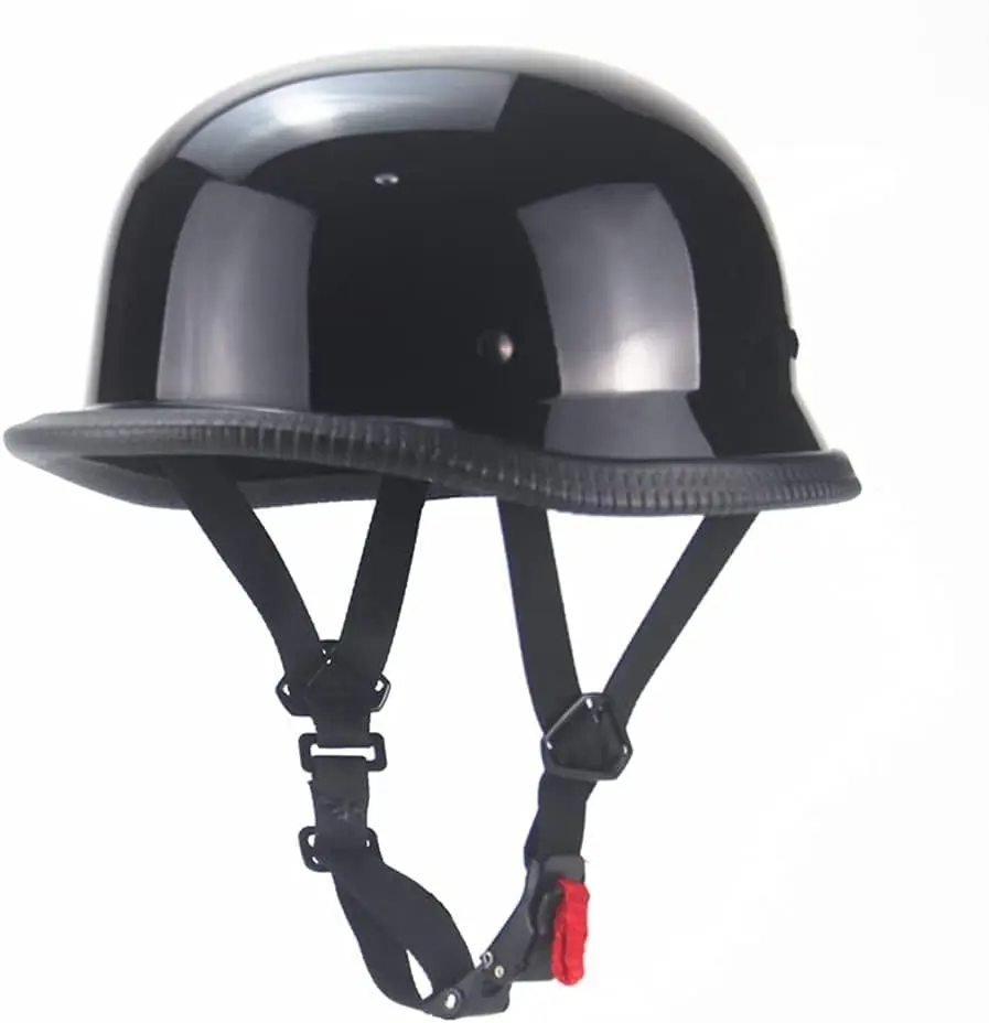 

Classic German Style Half Motorcycle Helmet, ABS Shell, DOT Approved, for Cruiser & Touring