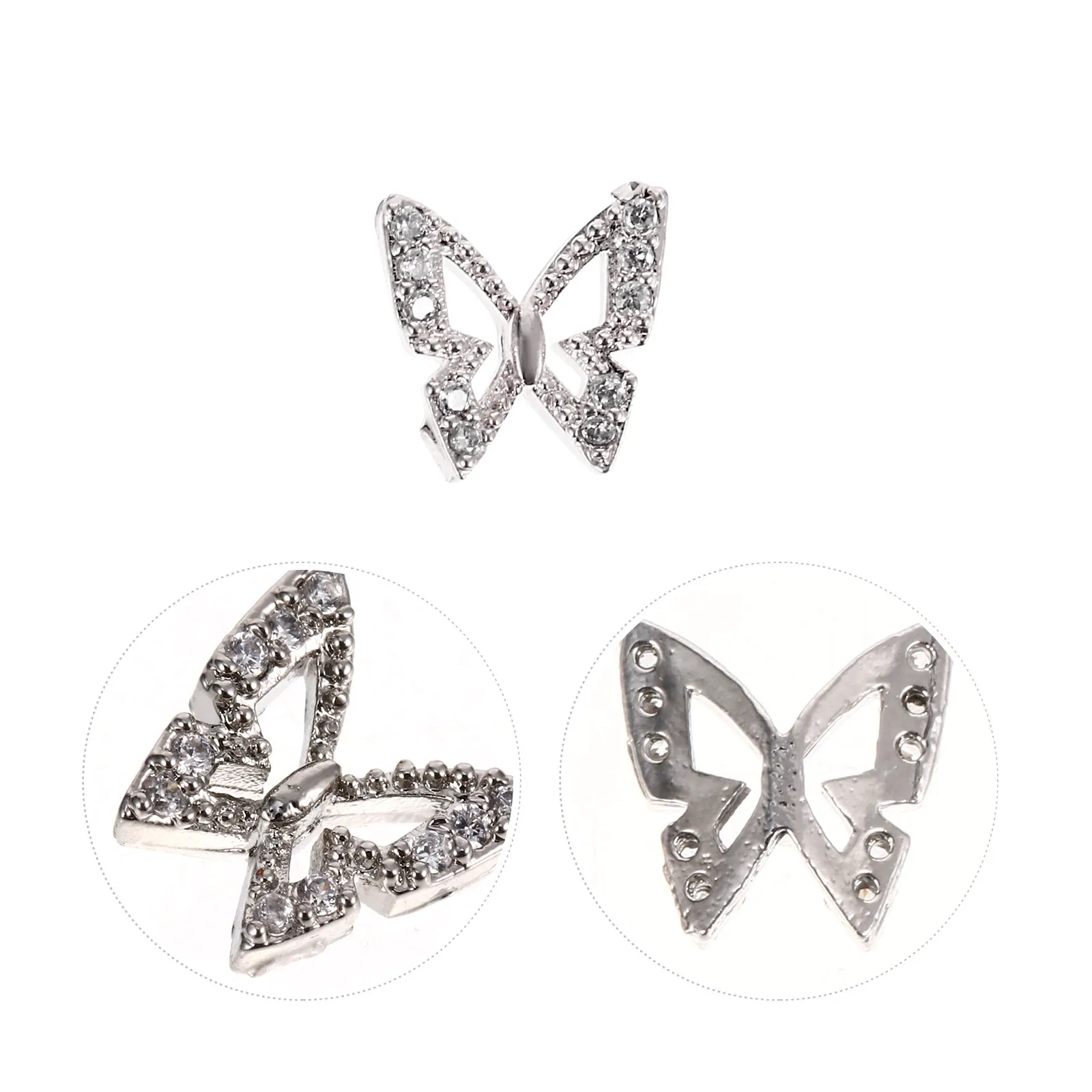 

3 Pcs Nail Diamond Decoration Crystals Decorations Gems Manicures Ornament Flash