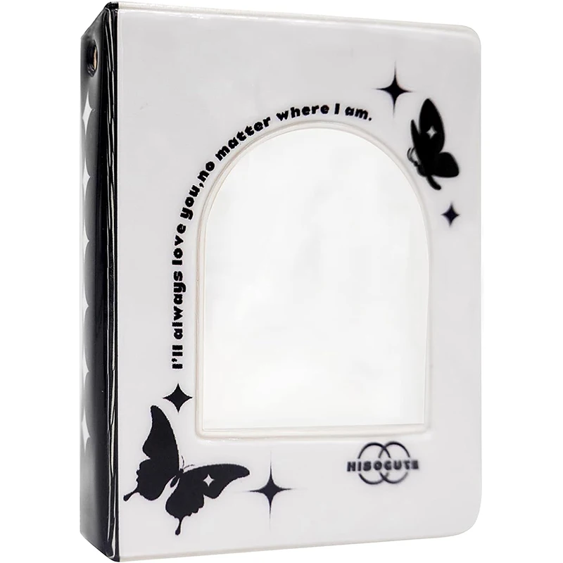 

Retro Black 3 Inch Photo Album Star Chasing Girl Idol Album Small Card Storage Book Korea Photocard Binder Photo Holder