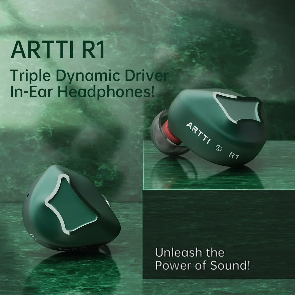 ARTTI R1 In-ear HIFI Earphone Triple Dynamic Driver Music Headset with Detachable 0.78 2pin Connector 3.5/4.4mm Plug Cable