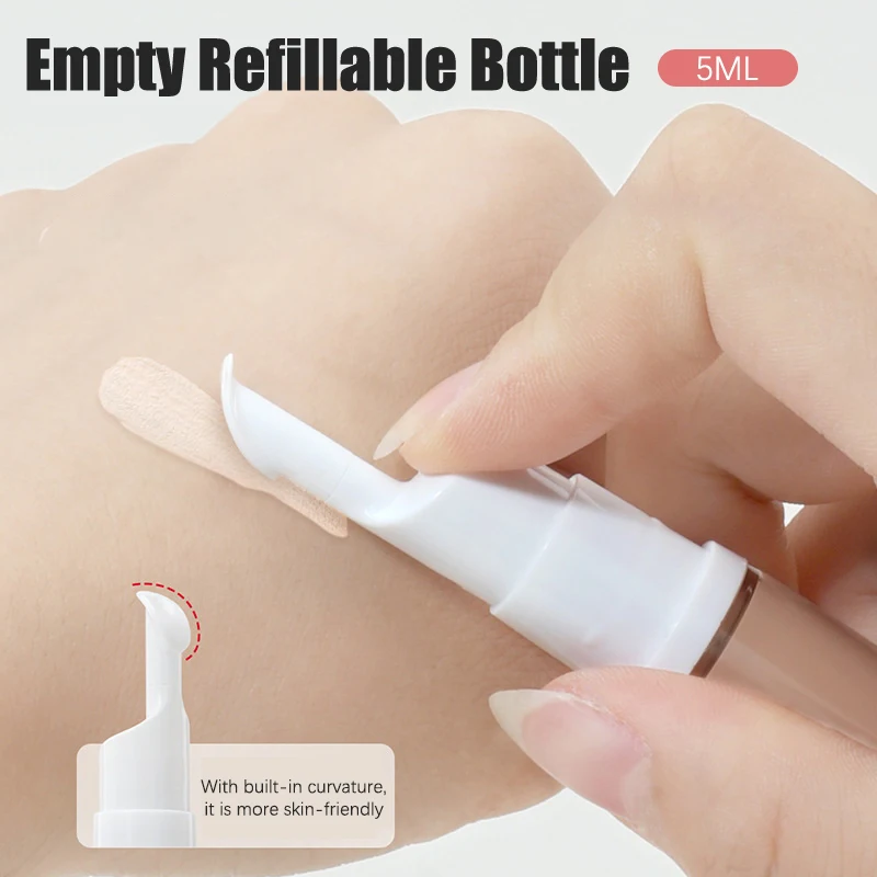 1/5PCS 5ml Travel Sub-Bottling Set AS Vacuum Spray Lotion Cosmetic Empty Refillable Bottle Portable Travel Kit For Plane