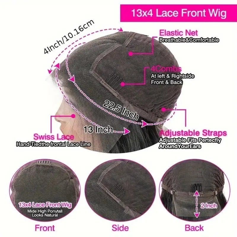 موجة عميقة الدانتيل الباروكات الأمامية 100% شعر الإنسان HD اللون الطبيعي 13x4 المياه مجعد الدانتيل شعر مستعار أمامي 30 20 بوصة إغلاق غريب ارتداء الذهاب