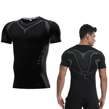 Kurzarm T Compression Shirts Atmungsaktiv Wicking Sport Top herren T-Shirt Sommer Bodybuilding Sport Outfit Für Mann Läuft