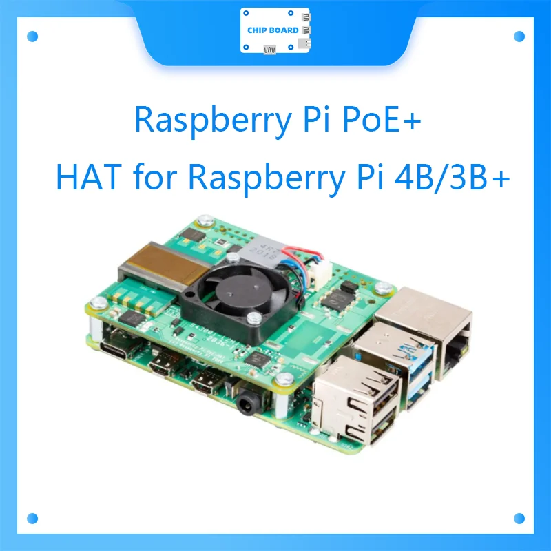 

Raspberry Pi PoE+ HAT for Raspberry Pi 4B3B+