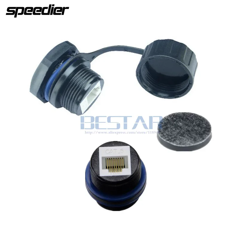 

RJ45 Waterproof sockets connector, Ethernet LAN RJ 45 female outdoor AP M25 No shielding Straight head water proof plug adapter