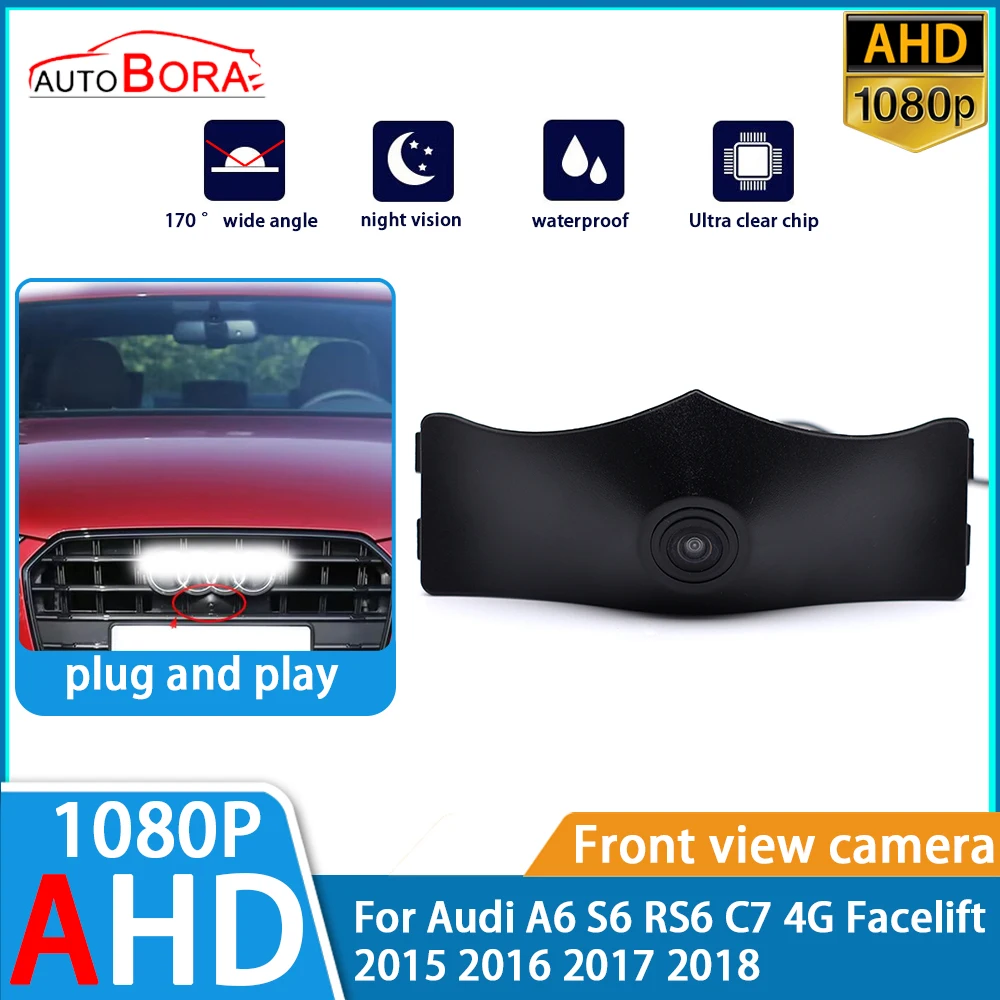 

ZhuCamX AHD 1080P Ultra Clear Night Vision LOGO Parking Front View Camera For Audi A6 S6 RS6 C7 4G Facelift 2015 2016 2017 2018