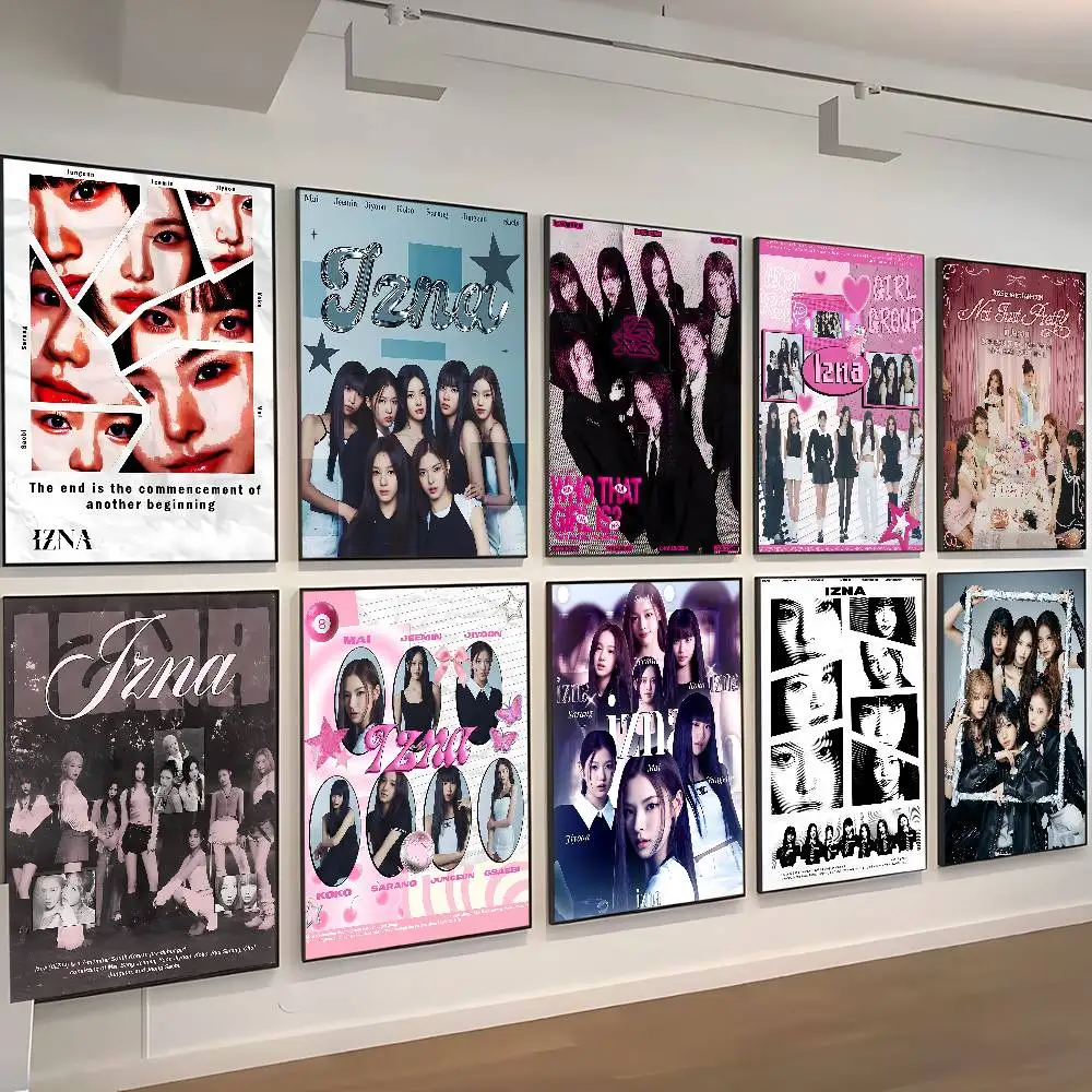 Music Singer I-Izna Band Whitepaper Poster Waterproof Paper Sticker Coffee House Bar Posters Wall Stickers