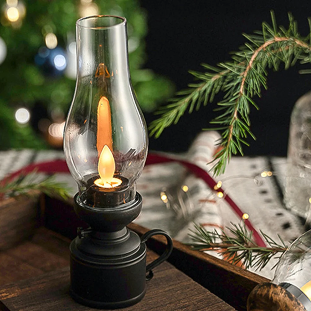 2 قطعة LED مصباح خمر ضوء لينة فانوس الزيت الزخرفية للعطلات هووسورمينغ الهدايا الرجعية منضدية