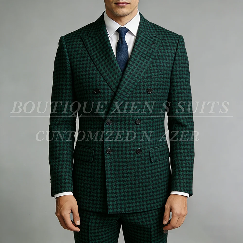 

Luxury Men's Suits Full Sets Customized Regular Fit 2 Piece Jacket Pants Elegant Wedding Male Clothing Costume Homme 2026
