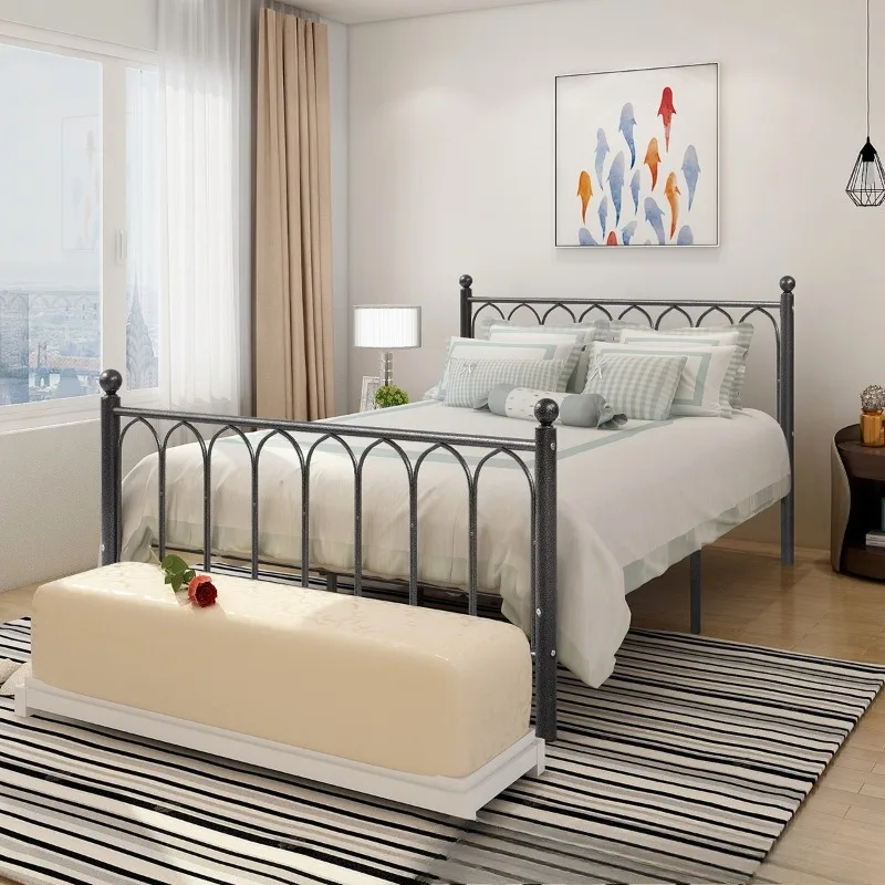 Modern and simple, Nordic B & B hotel apartment wrought iron bed, household single-layer iron frame bed