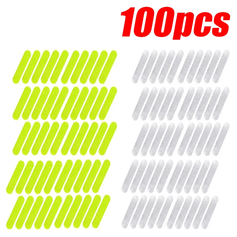 10-100Pcs Motorrad Helm Warnung Reflektierende Aufkleber Nacht Sicherheit Fahren Dekorative Streifen Aufkleber Fahrrad Moto Auto Aufkleber