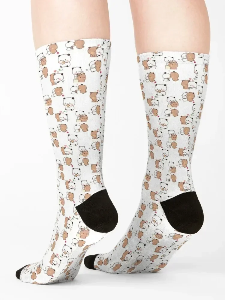 Calcetines con globos Bubu Dudu de oso y Panda, venta al por mayor, calcetines geniales para hombre y mujer