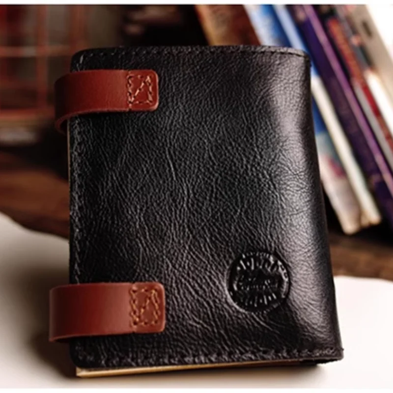 Original Genuine Leather A7  Handmade Notebook Customized pattern Card Holder  Luxury Designer Personalized gifts Travel Ledger