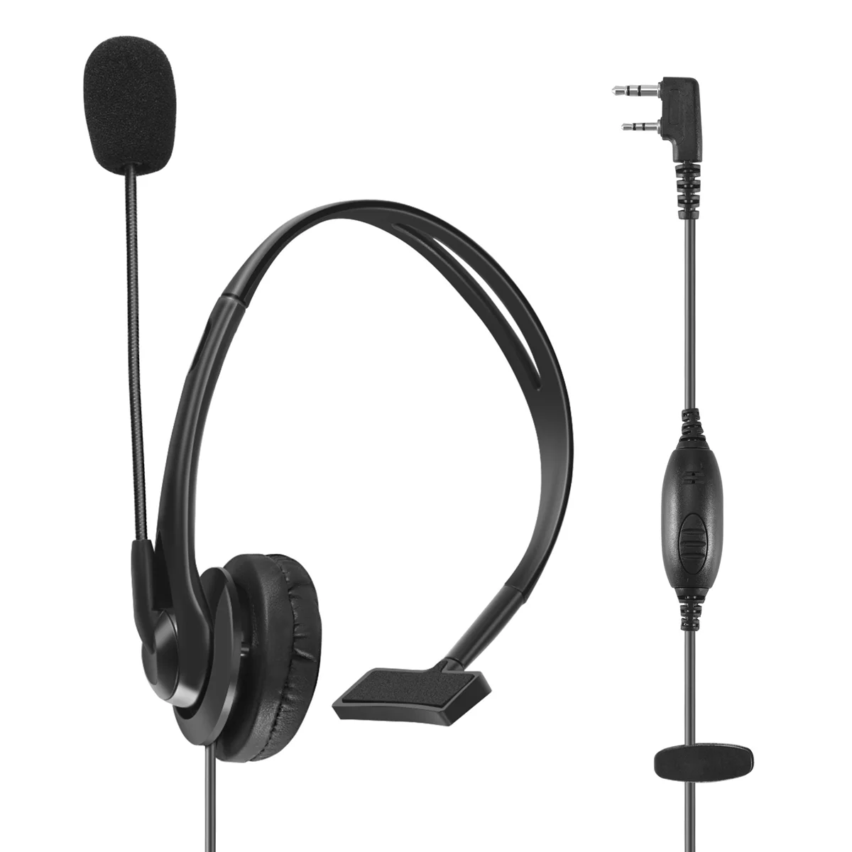 A92Z 2-pin headphone headset TK220 for Jianwu Baofeng UV-5R BF-888S Retevis H777 PUXING TYT interphone C9009