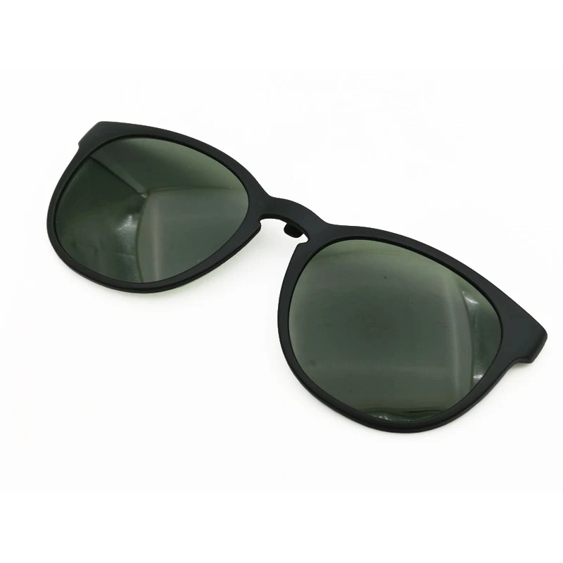 Model No TJ008 Single Clip on TAC Polarized Retro Sunglasses for Myopia Presbyopia Eyeglasses Extra Clipping Colorful Lenses