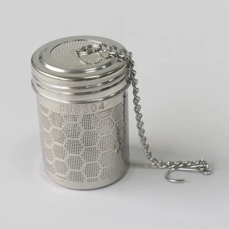 Loose Tea Infuser 304 Stainless Steel Ultra-Fine Mesh Tea Steeper With Hook Chain Tea Diffuser Tea Accessories For Black Tea