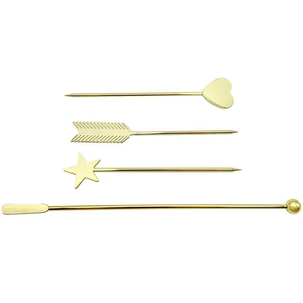 

4Pcs Nail Dotting Tools Sturdy Manicure Stirring Rods Gel Mixing Sticks Rhinestone Pickup Applicator for Nail Art Decoration