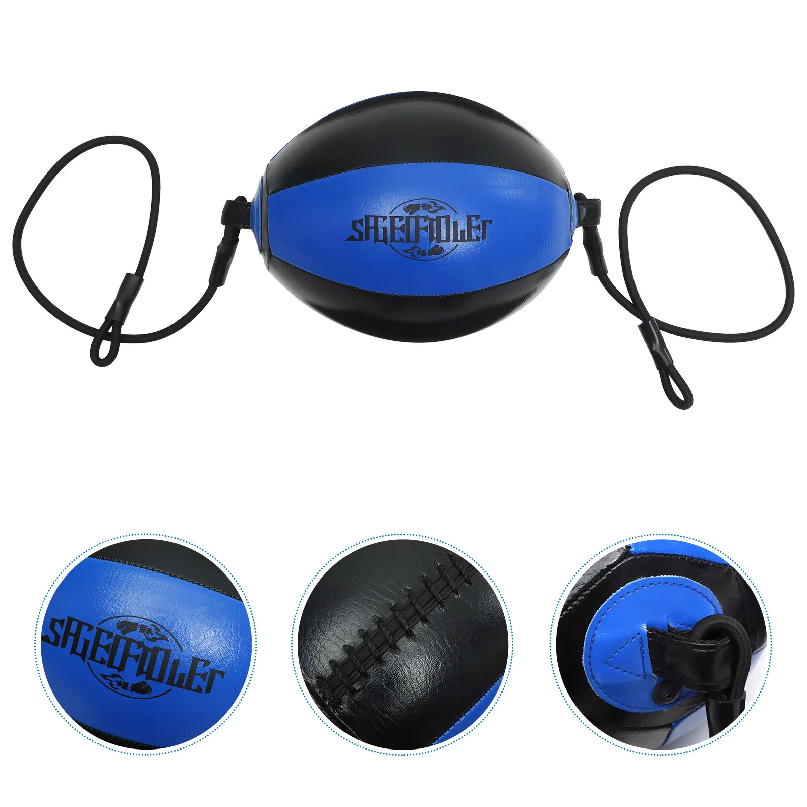 

Boxing Ball Bag Training Ball Double-end Bags for Punching MMA Training Workout Exercise Agility Training (Black and Blue)