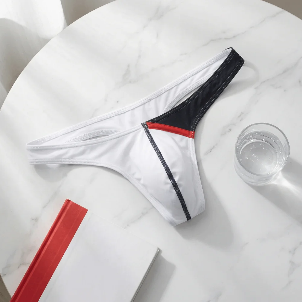 

Креативные мужские трусы-танга с низкой посадкой, тонкие, с эффектом пэчворк, мужское нижнее белье, трусы-стринги, мужские трусы-брифы