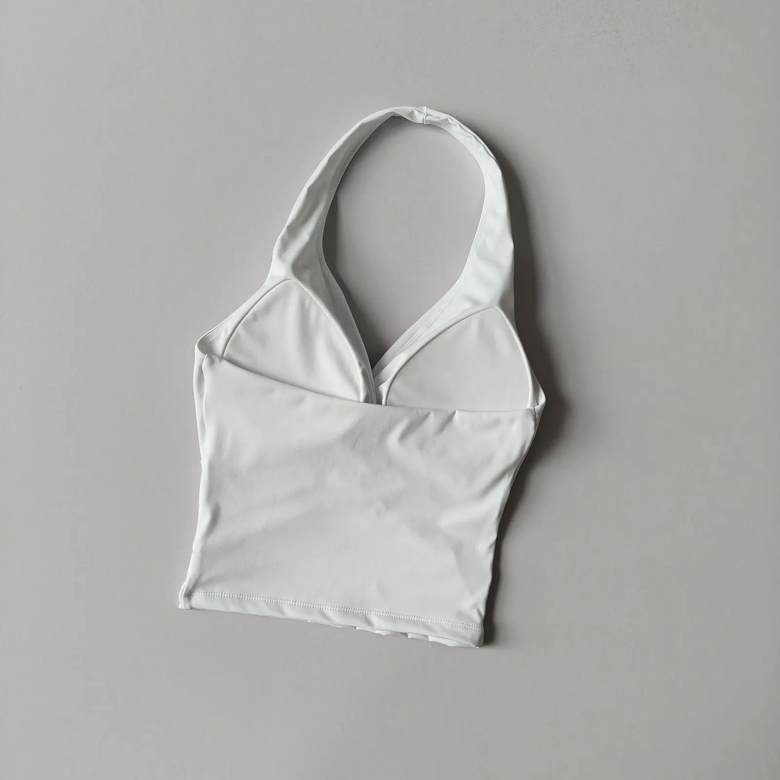 Neckline Strapless One-Piece Sports Bra Pilates Training Bra Sexy Back Yoga Tank Top Gathered Sports Underwear for Women view 3