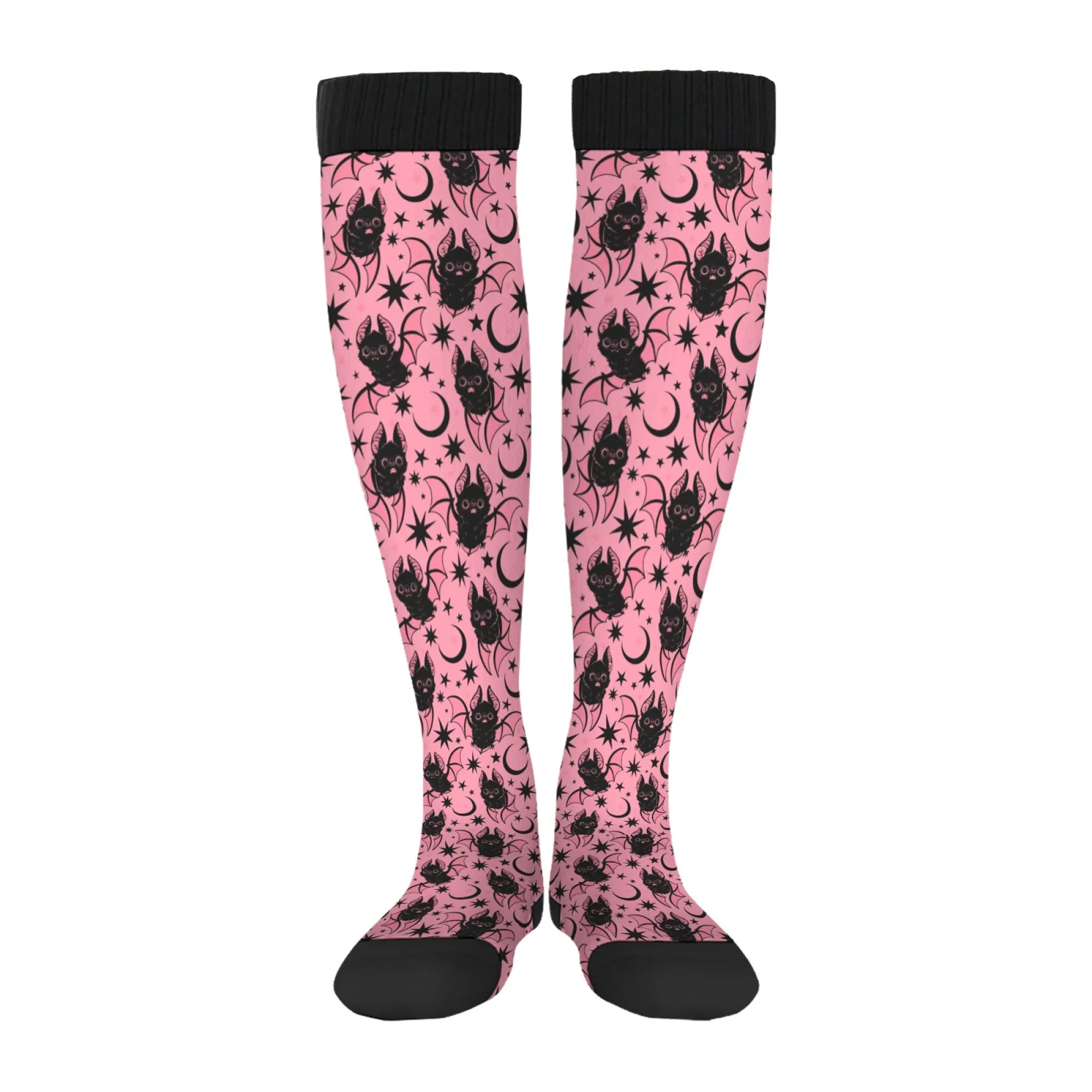 ถุงน่องลายการ์ตูนค้างคาวน่ารักสำหรับผู้หญิง ถุงเท้าระบายอากาศกันลื่น อุ่นสบาย เหมาะสำหรับปั่นจักรยาน วิ่ง ถุงเท้าลำลองแฟชั่น ถุงเท้ากีฬา ของขวัญสุดสนุก