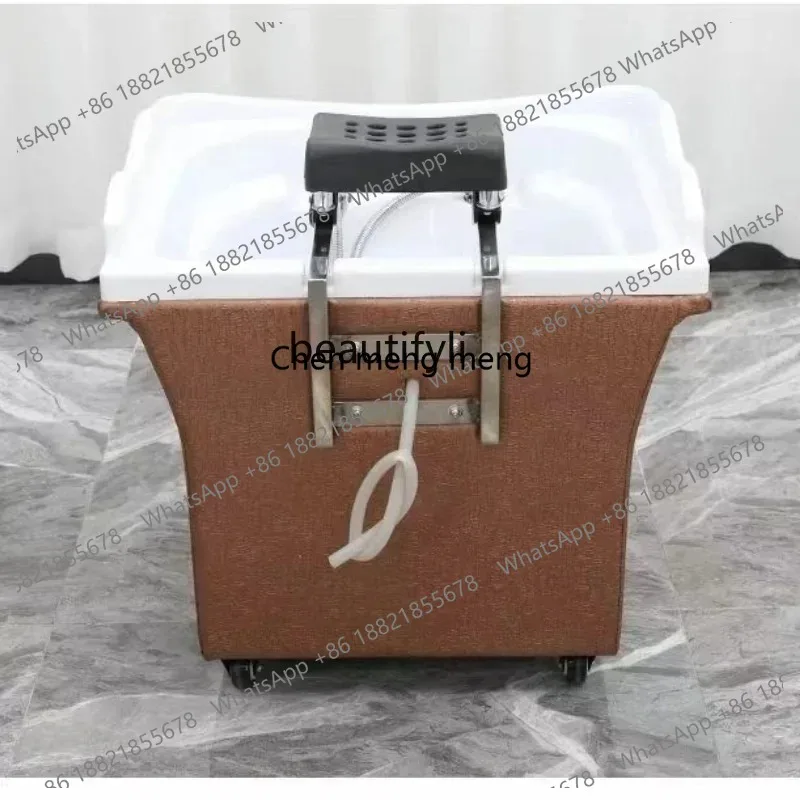 LHY26 ss Hair Care Center Water Circulation Fumigation Hairdressing Physiotherapy Basin Barber Shop Movable Head Therapy Basin E