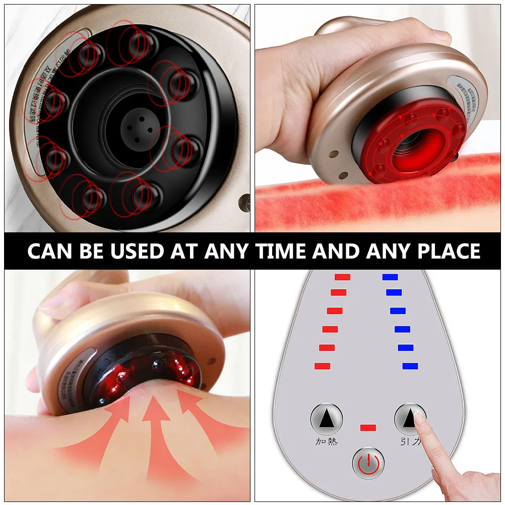 

1Set Wireless Electric Guasha Cupping Device Adjustable Portable Massage Gadget for Fat Reduction Skin Firming Muscle Pain